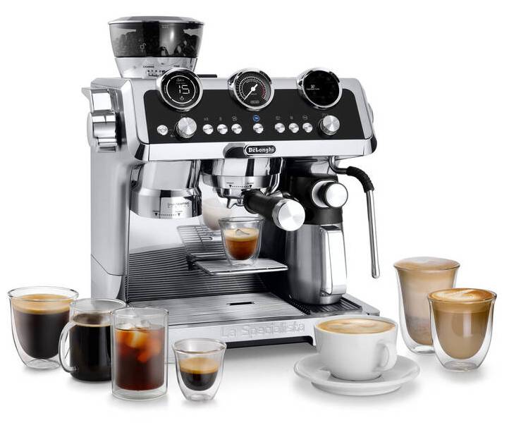 DeLonghi Pákový kávovar De'Longhi La Specialista Maestro Cold Brew EC9865.M / 1450 W / 19 bar / 2,5 l / stříbrná Varianta: ivi4