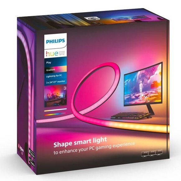 Philips Hue LED pásek Philips Play Gradient Lightstrip pro PC / 24/27" / 3xLED pásek / 24W / RGB Varianta: ivi1