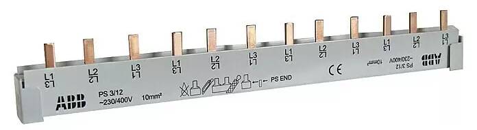 Hřebenová lišta ABB PS3/12 / 3-fáze / 400 V / 21 cm / bílá Varianta: ivi2