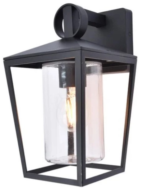 Venkovní nástěnné svítidlo Lutec West / 40 W / hliník / černá Varianta: ivi1