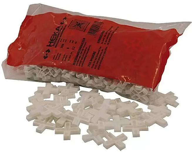 Distanční křížek Heka / 200 ks / 2 mm / plast / bílá Varianta: ivi2