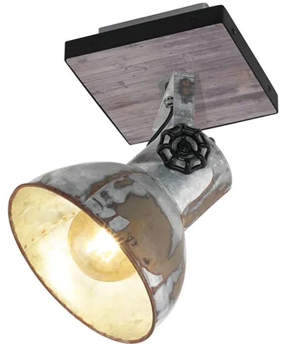 Bodové svítidlo Eglo Barnstaple / 40 W / dřevo/ocel / stříbrná Varianta: ivi0
