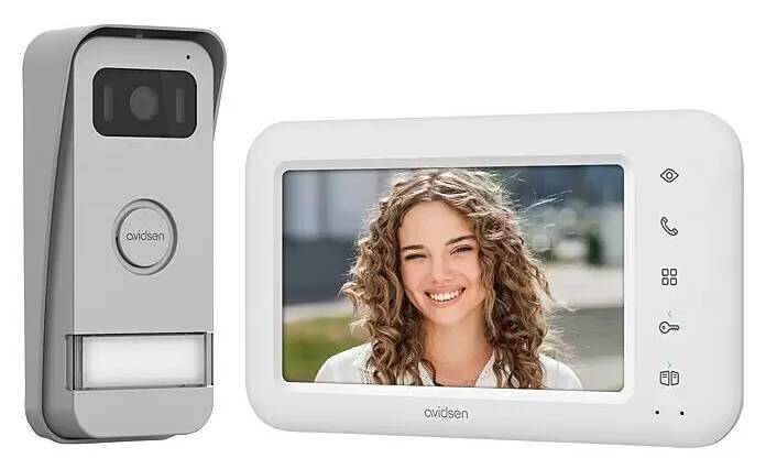 Domovní videozvonek Avidsen Elia / 800 x 480 px / 17 V / 7" (17,8 cm) displej / šedá Varianta: ivi1