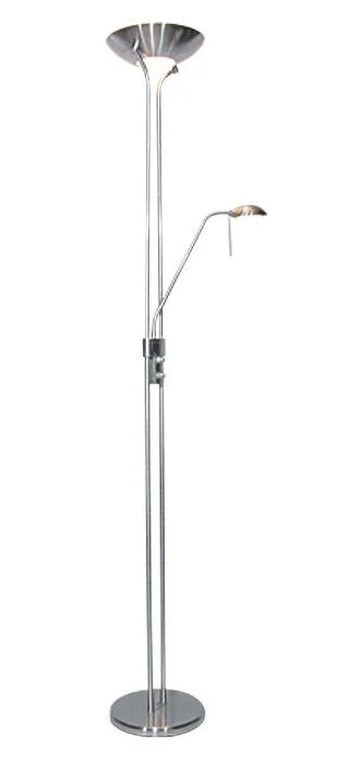 German LED stojací lampa Carolina / 22,5W / výška 180 cm / teplé bílé světlo / stříbrná Varianta: ivi1