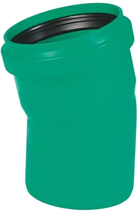 German Odpadní koleno KG 2000 / 15° / zelená Varianta: ivi1