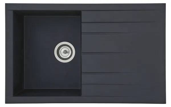 Vestavný dřez Respekta Houston / 62 x 50 cm / odolný až do 180 °C / černá Varianta: ivi1