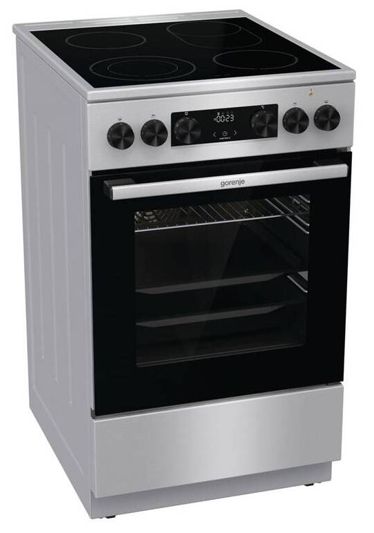 Sklokeramický sporák Gorenje Advanced GECS5C70XA / 9400 W / 70 l / displej / nerez Varianta: ivi1