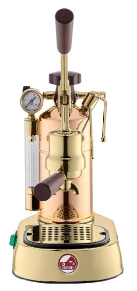 Manuální pákový kávovar La Pavoni Professional Lusso LPLPRG01EU / 950 W / 1,6 l / zlatá/dřevo Varianta: ivi1