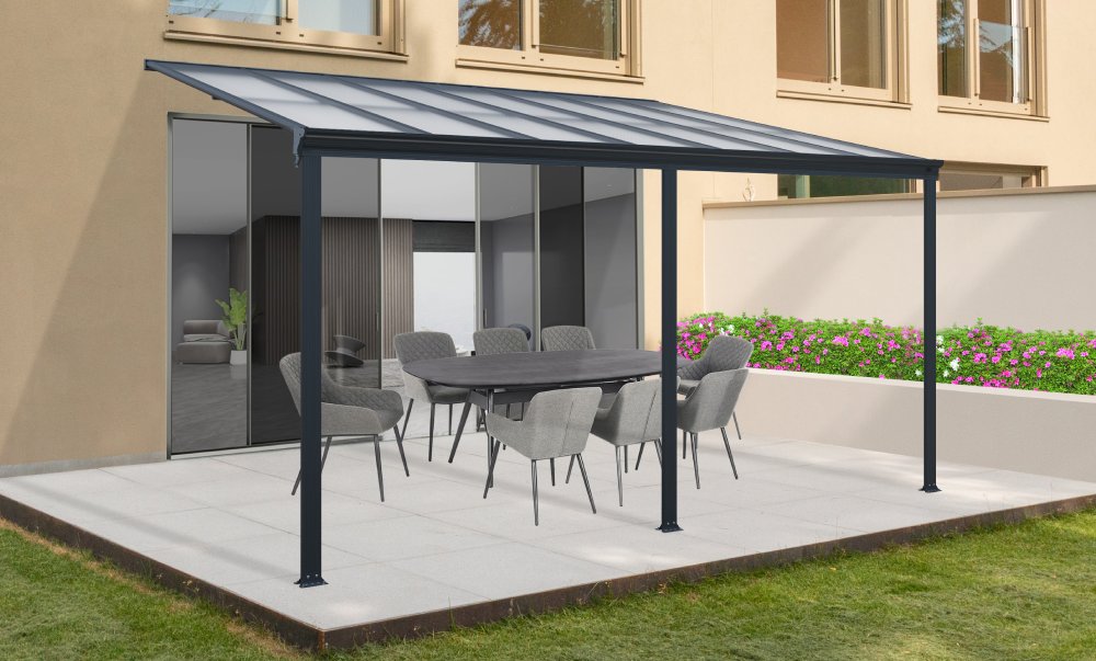 Hliníková pergola BestBerg PZ-13A / 13 m² / šedá Varianta: ivi0