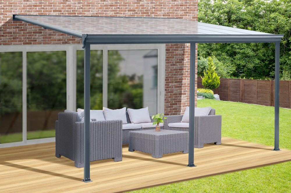Hliníková pergola BestBerg PZ-15A / 15 m² / šedá Varianta: ivi0