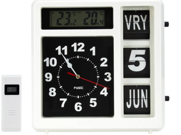 Nástěnné hodiny Fysic FKW-248 / plast / bílá Varianta: ivi1