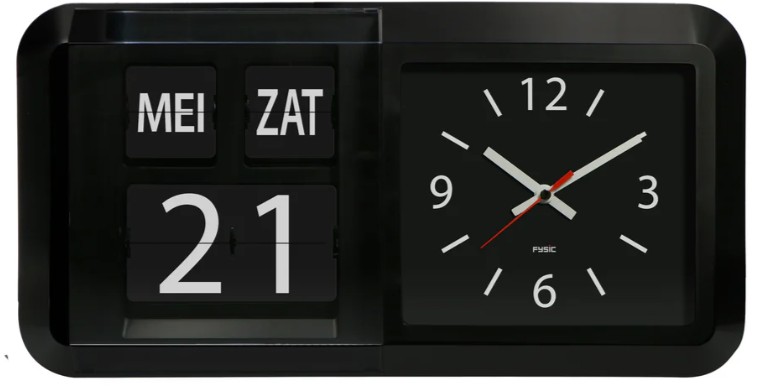 Nástěnné hodiny Fysic FK850 / plast / černá Varianta: ivi1