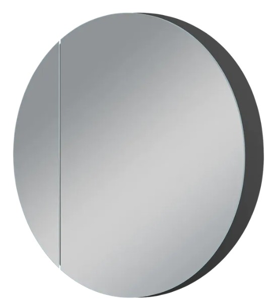 Zrcadlová skříňka s LED osvětlením DSK Picasso / Ø 60 cm / černá Varianta: ivi1