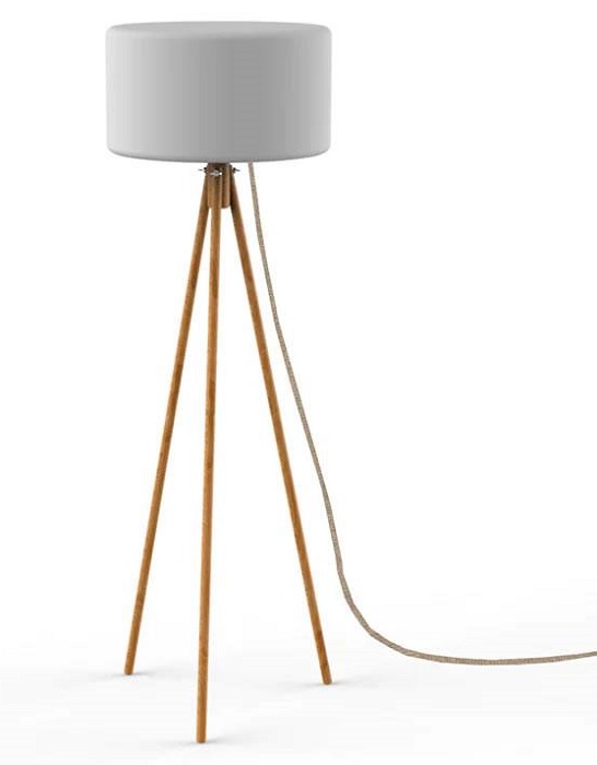 Stojací lampa Newgarden Chloe In & Out / 140 cm / bílá/hnědá Varianta: ivi2