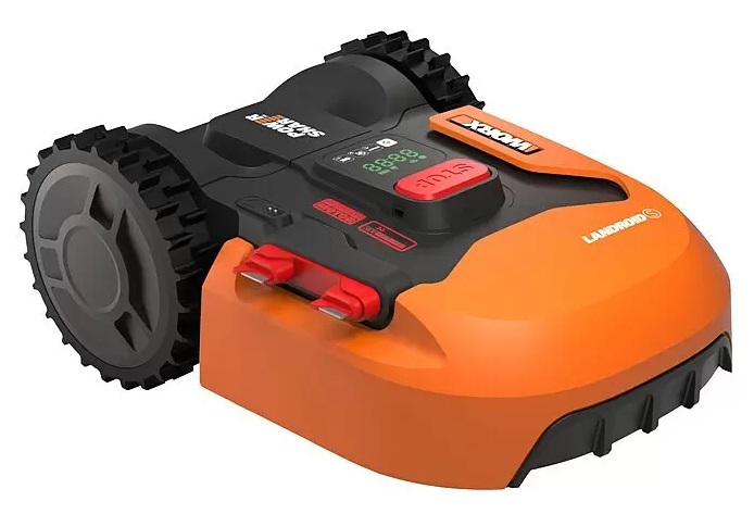 Robotická sekačka Worx Landroid S400 WR184E / 20 V / 2 Ah / 400 m² / oranžová/černá Varianta: ivi1