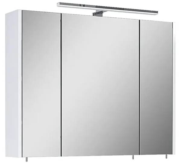 LED zrcadlová skříňka Riva Vulcano / 80 x 61,8 cm / IP44 / 3křídlá / bílá Varianta: ivi1