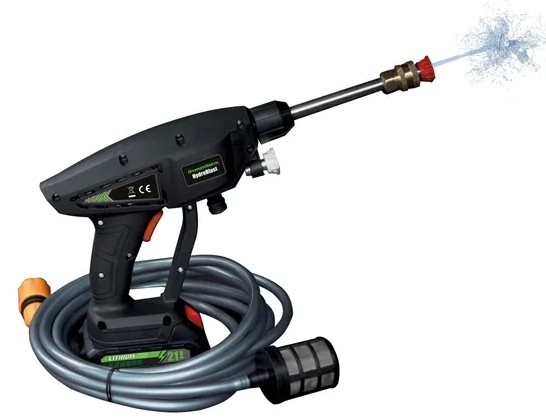 Hammershmitt Aku vysokotlaký čistič Hammersmith HydroBlast / 21 V / 7 bar / černá Varianta: ivi1