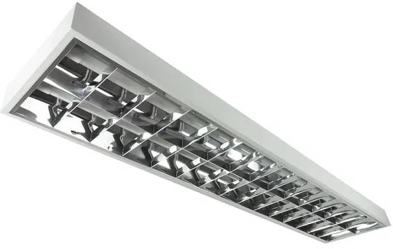 Stropní svítidlo Ritter Leuchten Profiline / 7,5 x 152 x 30 cm / 46 W / G13 / IP20 / bílá/stříbrná Varianta: ivi1