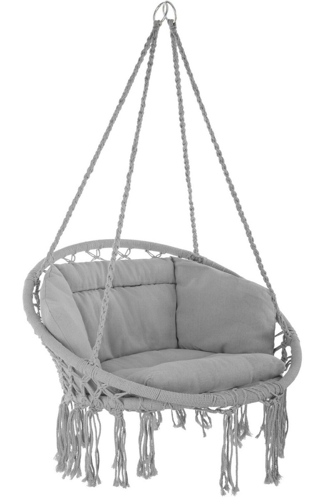 Závěsné houpací křeslo s polstrováním BestBerg BBGS-20GY / šedá Varianta: ivi0