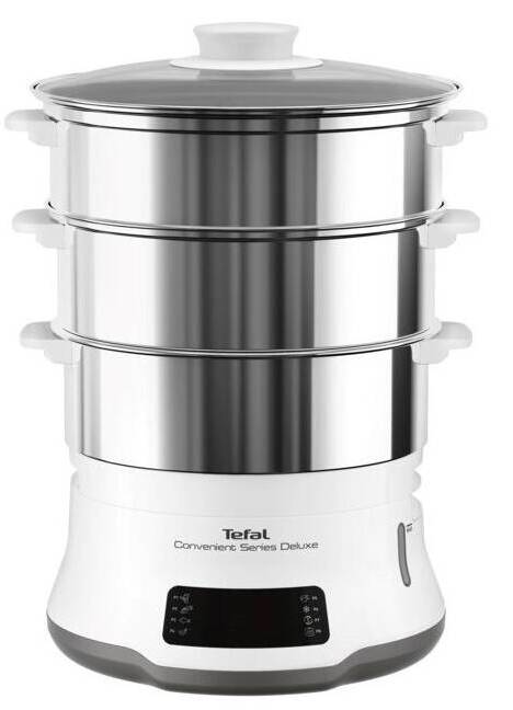 Parní hrnec Tefal VC502D10 Convenient Series Deluxe XL / 900 W / LCD displej / 9 l / bílá Varianta: ivi1