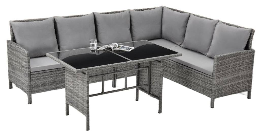 Zahradní set z ratanu BestBerg BBRF-1092G / nosnost částí 120 kg / 180 g/m² / šedá Varianta: ivi0