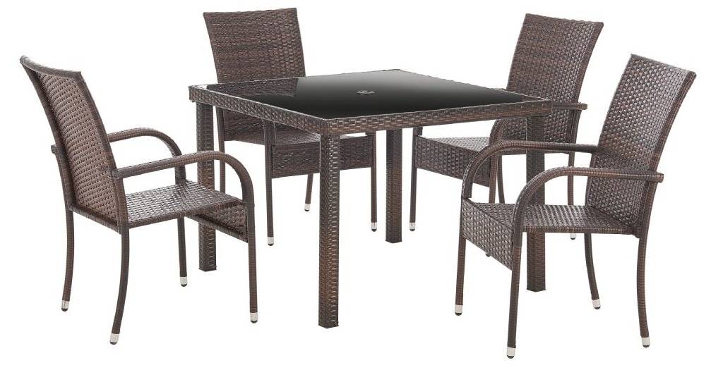 Zahradní set z ratanu BestBerg Capri BBRF-17785BR / nosnost částí 120 kg / hnědá Varianta: ivi0