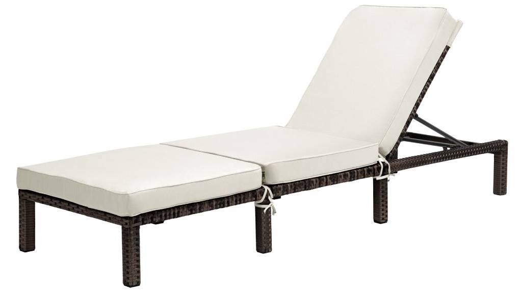 Ratanové lehátko BestBerg BBRF-1140BR / nosnost 120 kg / 180 g/m² / ocel/polyester / hnědá/krémová Varianta: ivi0