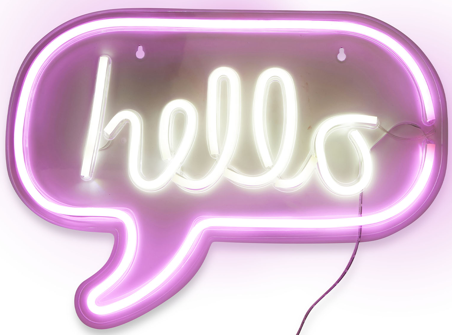 Nástěnné svítidlo s neonovým efektem Dmail Hello / LED / USB / růžová Varianta: ivi1