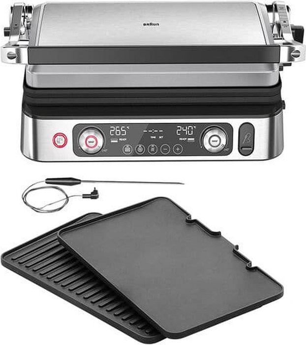 Kontaktní gril Braun MultiGrill 9 Pro CG 9160 / 2200W / 3 programy / černá/nerez Varianta: ivi2
