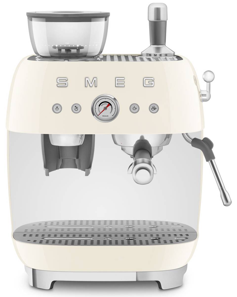 Pákový kávovar s mlýnkem Smeg 50's style EGF03CREU / 1650 W / 2,4 l / 20 bar / krémová Varianta: ivi5