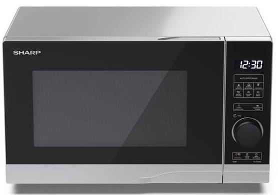 Mikrovlnná trouba Sharp YC-PS204AE-S / 700 W / 20 l / Ø talíře 24,5 cm / stříbrná Varianta: ivi4