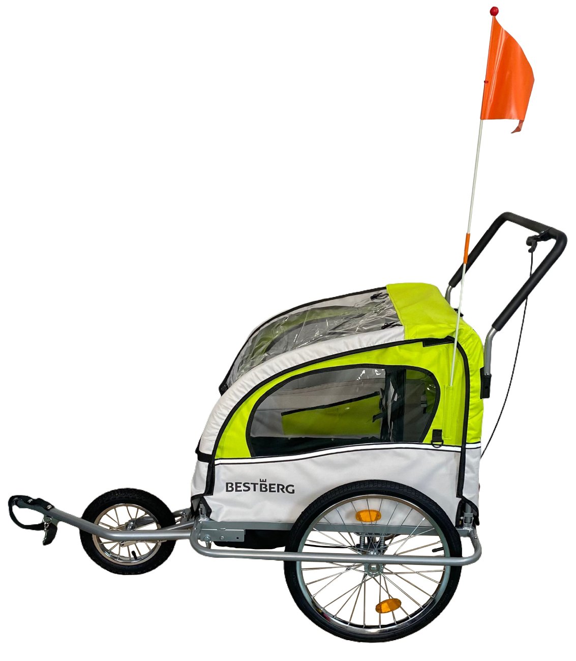 Cyklovozík pro 2 děti BestBerg BBTCH-10G / nosnost 40 kg / zelená Varianta: ivi0