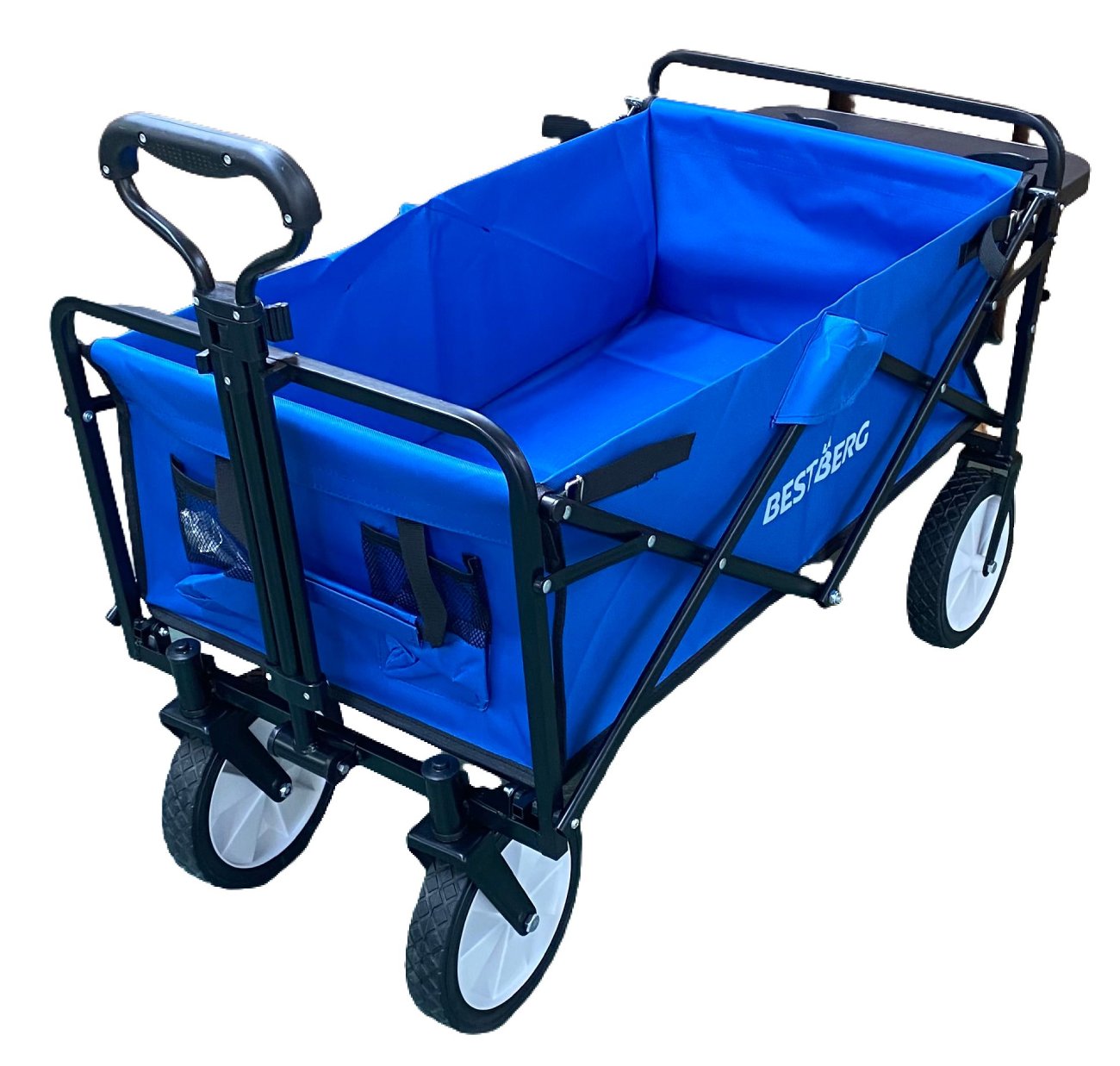 Skládací plážový vozík BestBerg BBBW-10BE / nosnost 70 kg / modrá Varianta: ivi0