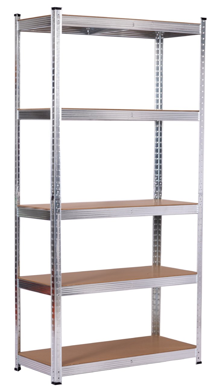 Kovový regál BestBerg BBMS-10 / 5 polic / stříbrná/hnědá Varianta: ivi0