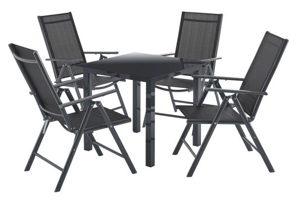 Zahradní jídelní set 4+1 BestBerg BBGF-62BK / černá Varianta: ivi0