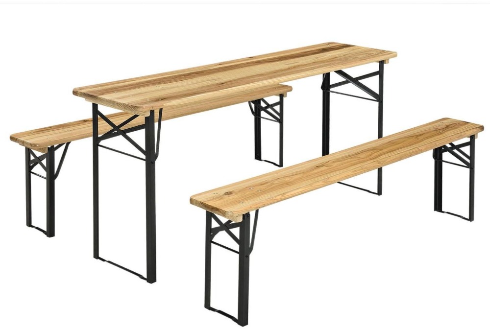 Dřevěný pivní set BestBerg BBBS-28 / 177 x 46 x 75 cm Varianta: ivi0