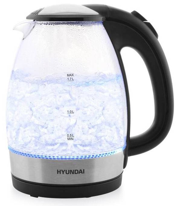 Rychlovarná konvice Hyundai VK 741 / 2200 W / 1,7 l / sklo / černá/nerez Varianta: ivi6