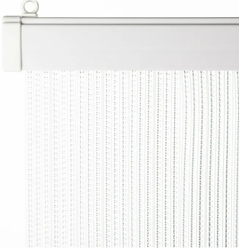 Dveřní závěs Saba / 93 x 220 cm / PVC / bílá/transparentní Varianta: ivi1