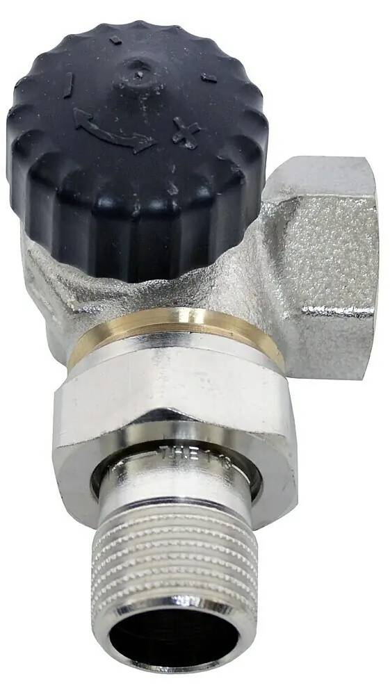 Termostatický rohový ventil Heimeier / pravý / závit ½“ / stříbrná Varianta: ivi1