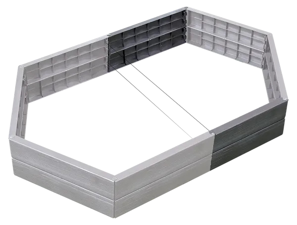 Rozšíření vysokého záhonu Garantia Ergo Wood / 55 × 25 cm / šedá Varianta: ivi2