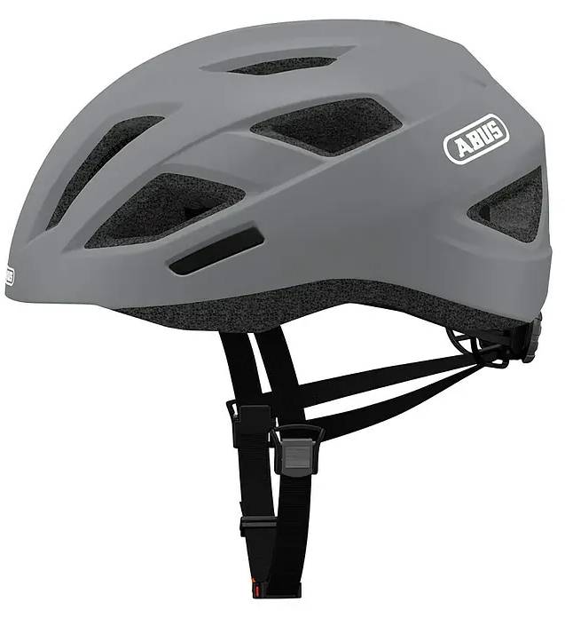 Cyklistická helma Abus City / 52-58 cm / 11 přívodů vzduchu / LED světlo / šedá Varianta: ivi2