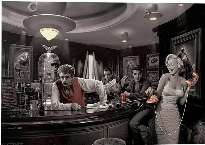 Obraz Reinders Chris Consani - Java Dreams / HDF/MDF / 140 x 100 cm / ofsetový tisk / šedá Varianta: ivi1