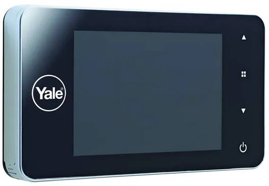 Digitální dveřní kukátko Yale 4500 Memory+ / hloubka dveří 3,8-11 cm / černá / stříbrná Varianta: ivi1