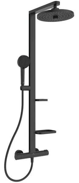 Sprchový systém Ideal Standard Alu+ / výška 111,3 cm / 2 sprchové proudy / černá Varianta: ivi1