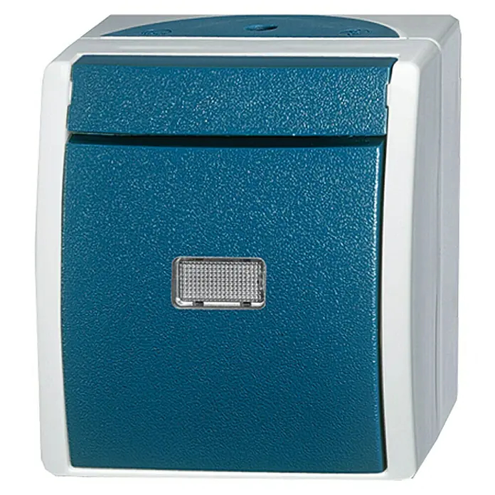 Busch-Jaeger Přepínač Busch-Jäger Ocean 2601/6 WGL-53 / 10 A / modrá/šedá Varianta: ivi3