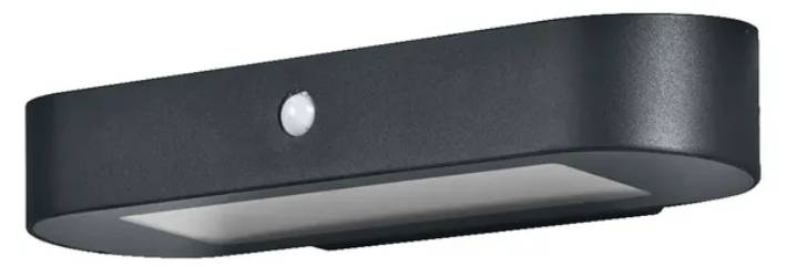 Nástěnné solární svítidlo se senzorem Ledvance Endura Solar Oval Wall / 6 W / 540 lm / teplá bílá / černá Varianta: ivi1