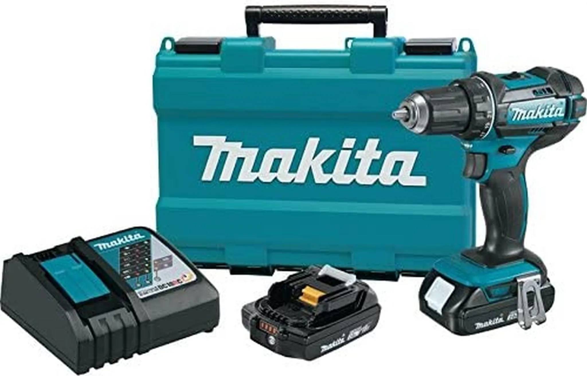 Aku vrtací šroubovák Makita DDF482RFJ / 18 V / 3 Ah / 1900 ot./min. / tyrkysová/černá Varianta: ivi1