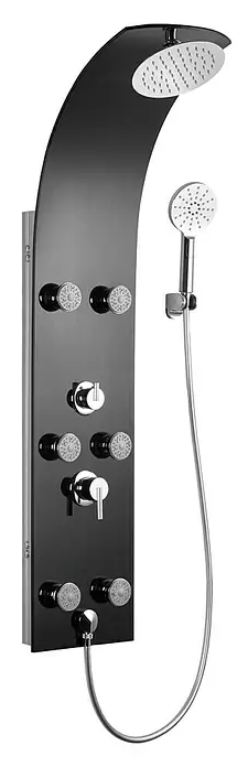 Sprchový panel Camargue Sylt 2.0 / 3 proudy / černá Varianta: ivi1