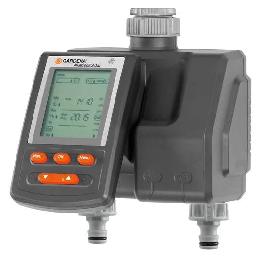 Zavlažovací počítač Gardena MultiControl Duo 1874-20 / 3 cykly/den / LCD displej / 12 bar / šedá Varianta: ivi4