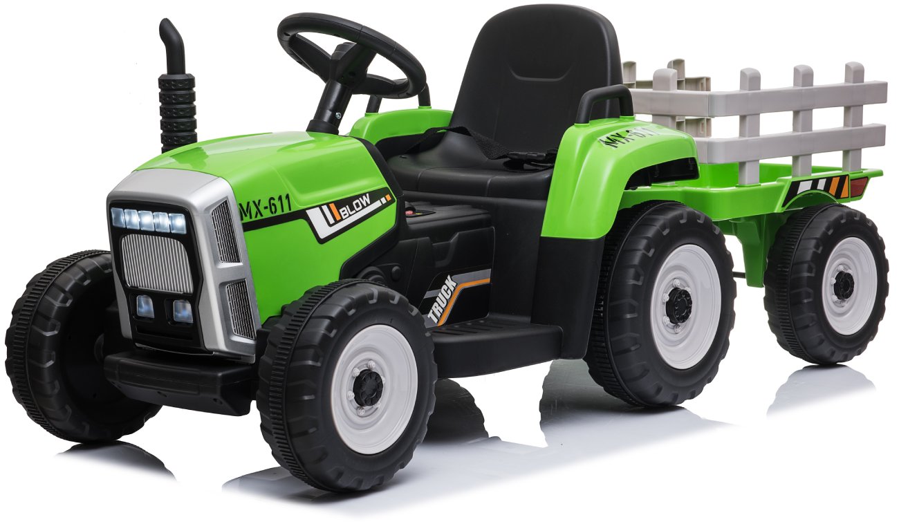 Dětské elektrické autíčko BestBerg BBCC-30G – traktor / od 3 let / nosnost 30 kg / zelená Varianta: ivi0